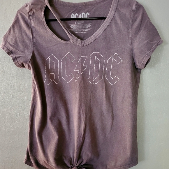 Hot Topic Tops - Women's AC/DC Distressed T Shirt